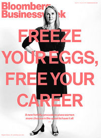 La une de BusinessWeek sur les femmes qui congèlent leurs ovules pour mener leur carrière
