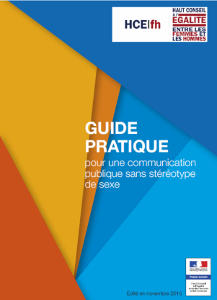 Couverture du Guide pratique pour une communication publique sans stéréotype de sexe