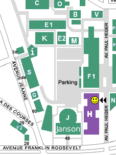 Plan du site du Solbosch-ULB