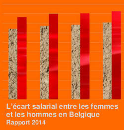 Couverture du rapport 2014 «Ecart salarial entre les femmes et les hommes en Belgique»
