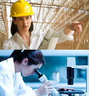 Femme au chantier, femme au laboratoire